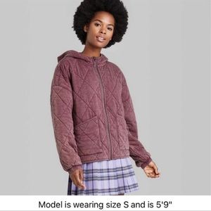 Wild Fable Hoodie Quilted Jacket